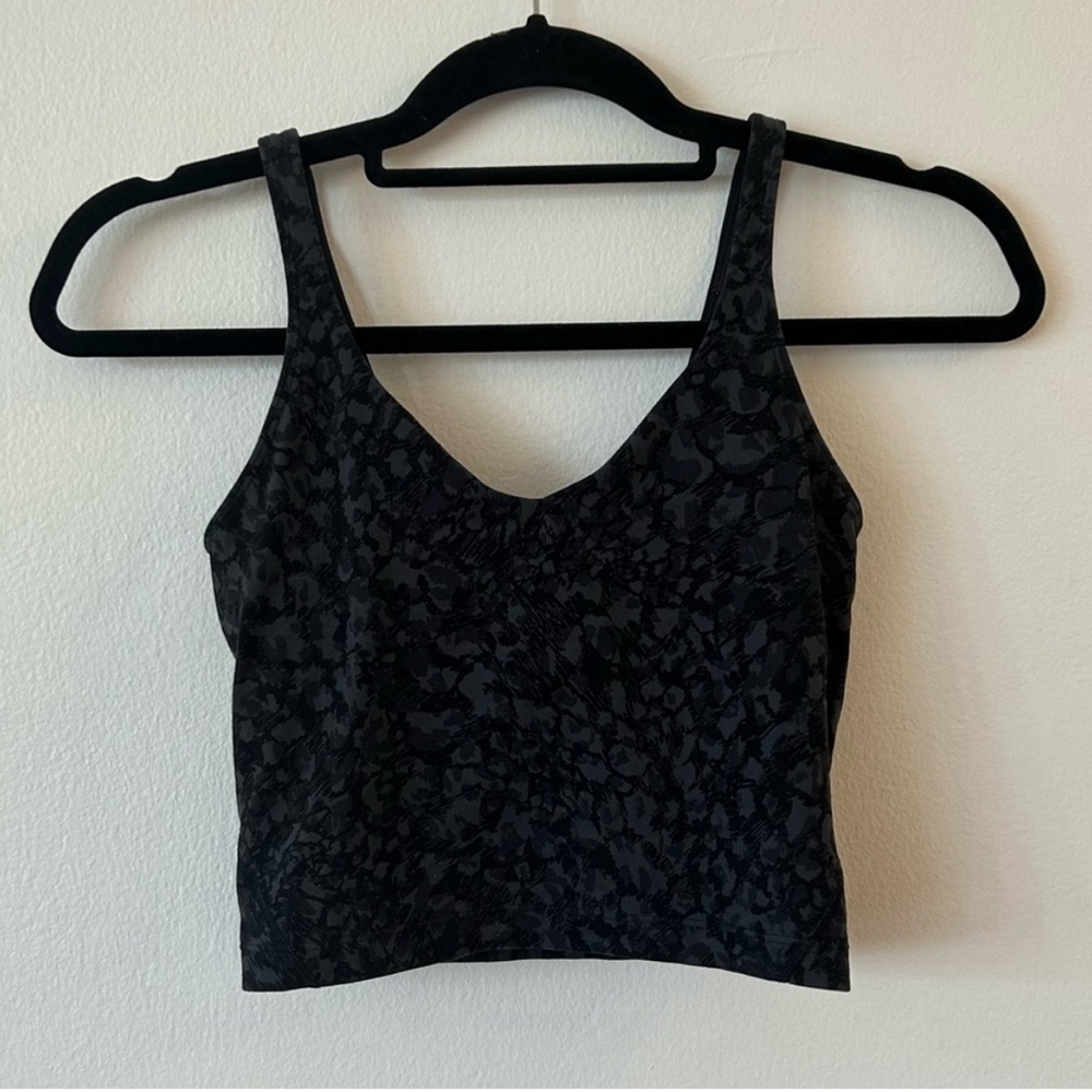 lululemon align tank top black leopard print